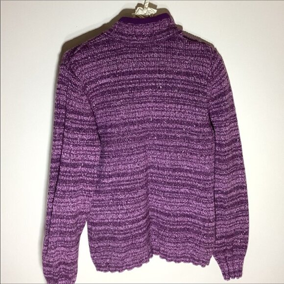 WOOLRICH PURPLE TONES KNIT HALF ZIPPER SWEATER - Picture 5 of 5